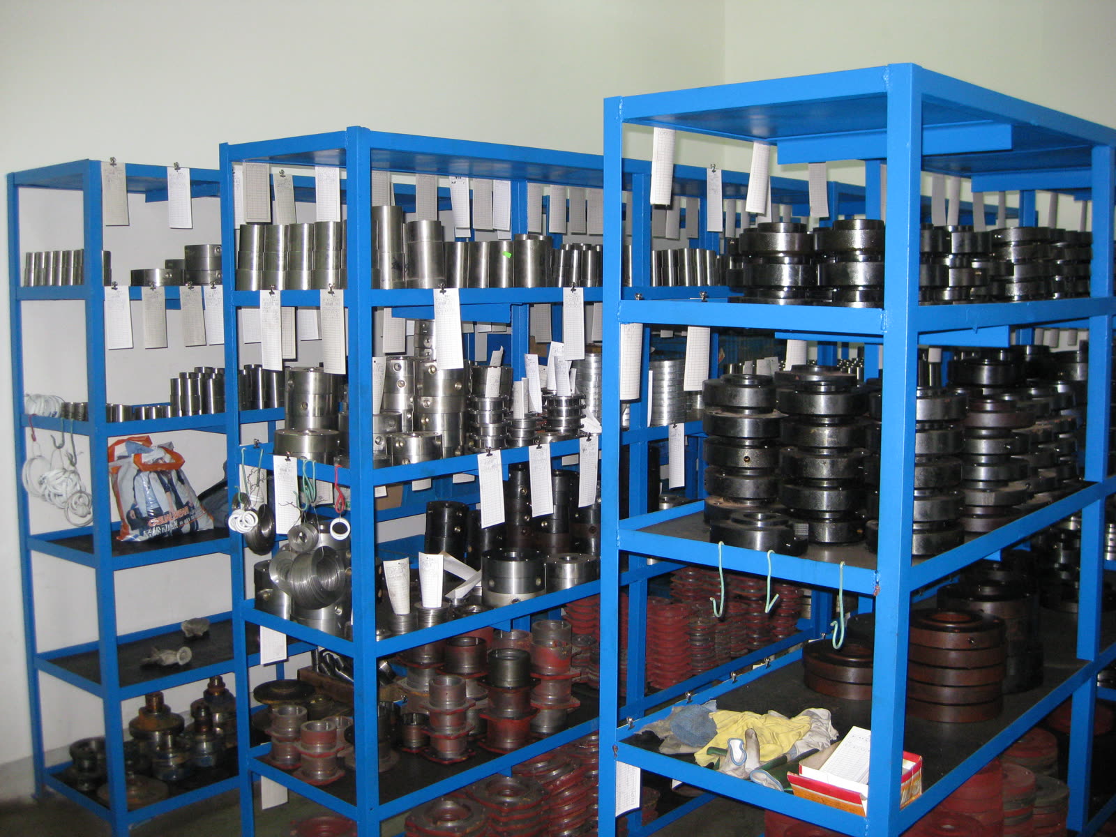 Industrial pump components in production