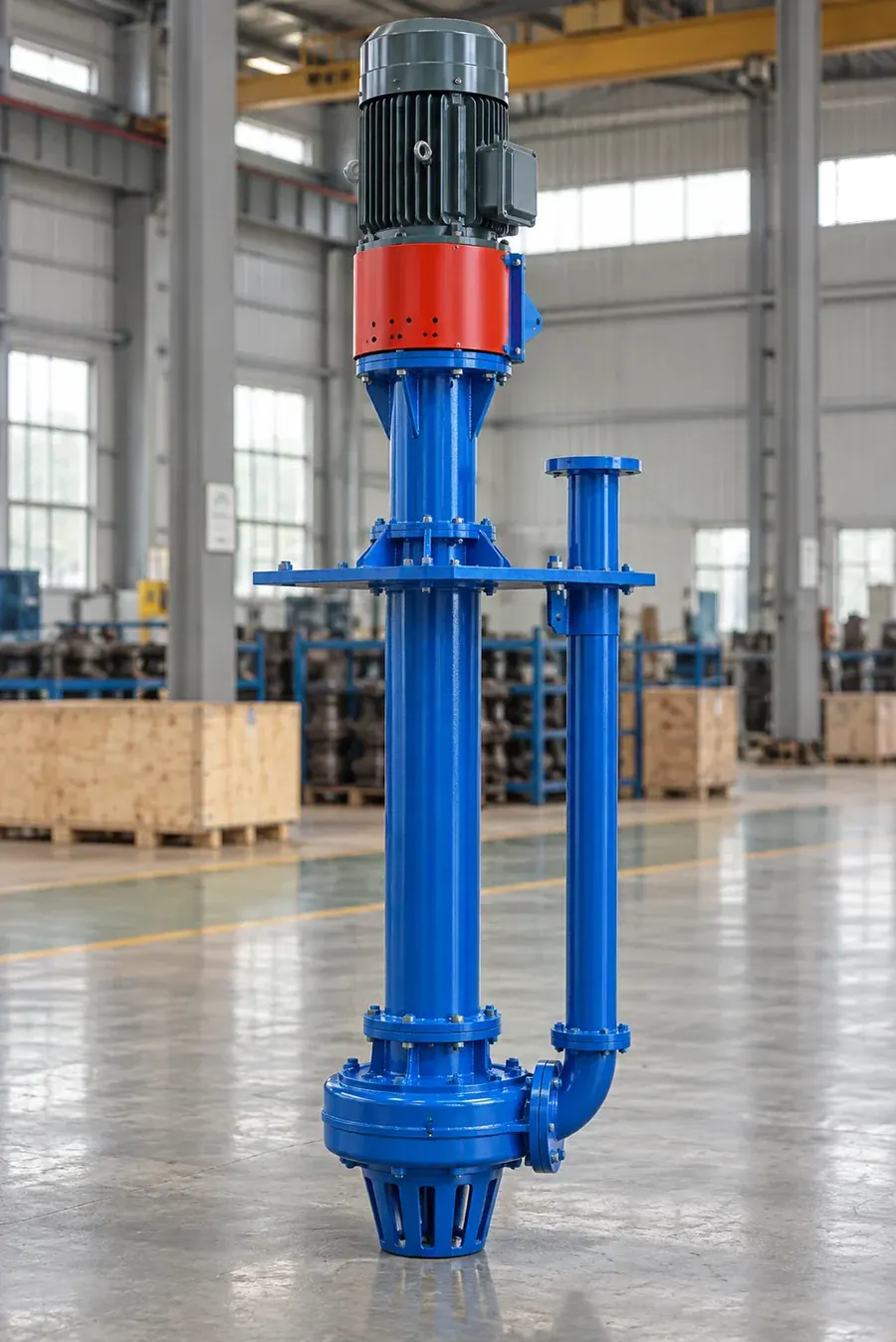 AI-generated illustration of AZL-style vertical slurry-pump arrangement