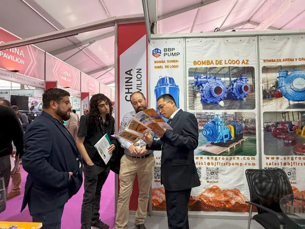 Visitors at the exhibition stand