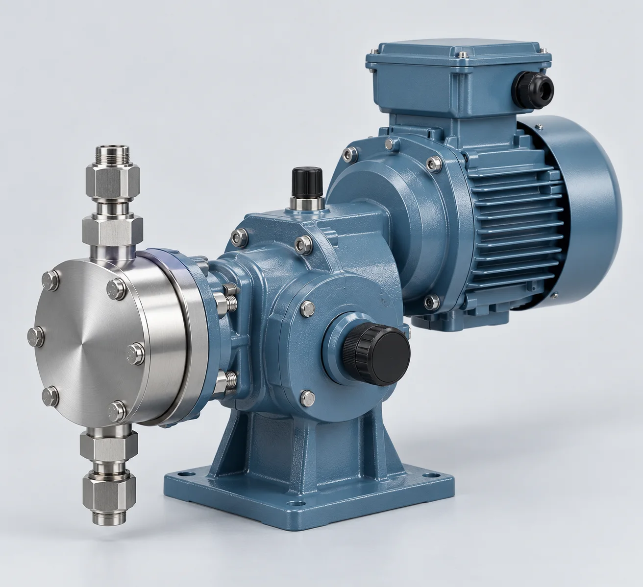 Mechanical Diaphragm Metering Pump product-family illustration showing a typical pump arrangement
