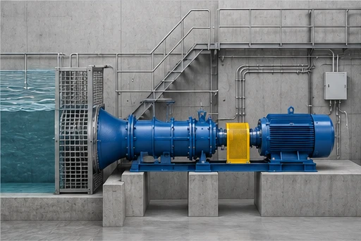 Horizontal Axial-Flow Pump: illustrative wetted materials and sealing components