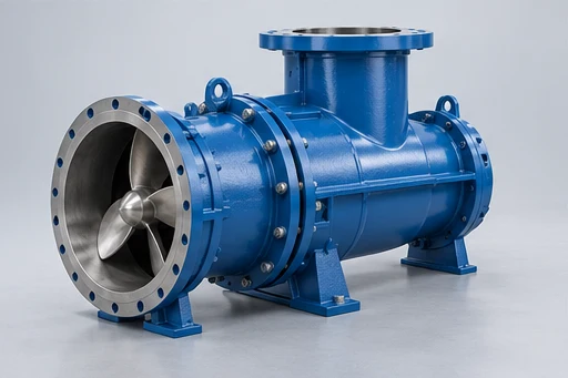 Horizontal Axial-Flow Pump: illustrative pump assembly and construction