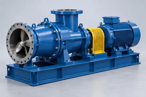 Electric pump set illustration for Horizontal Axial-Flow Pump