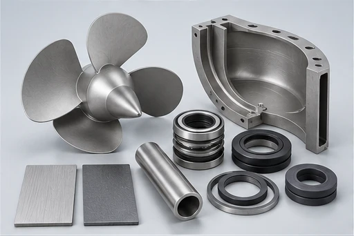 Vertical Axial-Flow Pump: illustrative wetted materials and sealing components