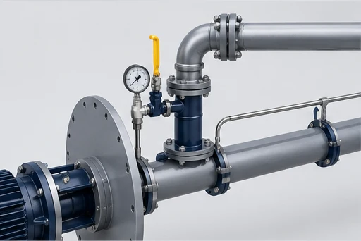 Connections & auxiliaries concept for Vertical Sump Chemical Pump