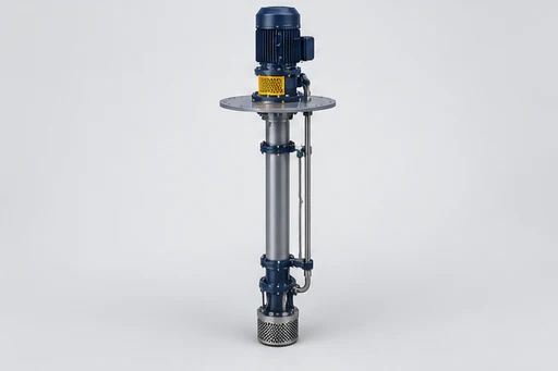 Electric pump set illustration for Vertical Sump Chemical Pump