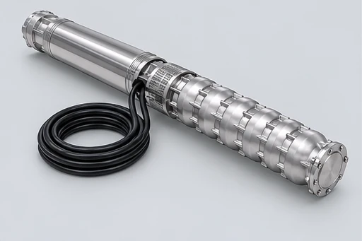Deep-Well Submersible Pump: illustrative pump assembly and construction