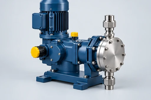 Hydraulic Diaphragm Metering Pump: illustrative pump assembly and construction
