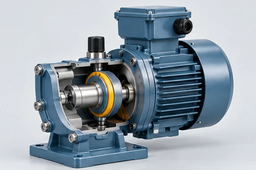 Motor, gearbox and eccentric mechanism concept for Mechanical Diaphragm Metering Pump