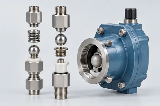 Inlet & discharge valves concept for Mechanical Diaphragm Metering Pump