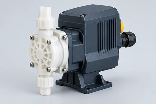 Solenoid Diaphragm Metering Pump: illustrative pump assembly and construction