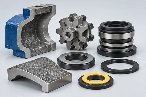 Sewage Grinder Pump: illustrative wetted materials and sealing components