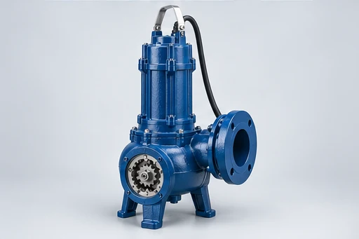 Sewage Grinder Pump: illustrative pump assembly and construction