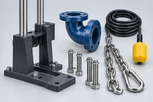 Installation equipment illustration for Sewage Grinder Pump