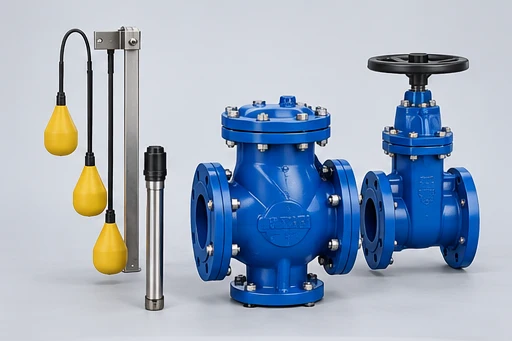 Valves & instruments concept for Packaged Sewer Lift Station
