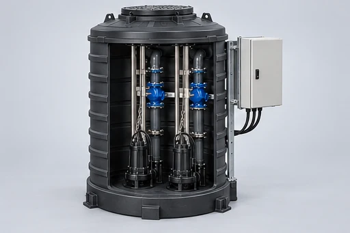 Station package illustration for Packaged Sewer Lift Station