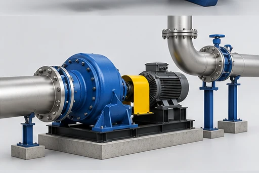 Horizontal Mixed-Flow Pump: illustrative installation and drive arrangement