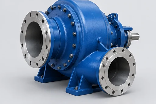 Horizontal Mixed-Flow Pump: illustrative pump assembly and construction