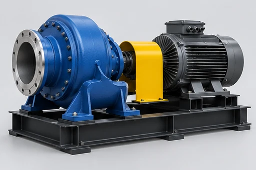 Electric pump set illustration for Horizontal Mixed-Flow Pump