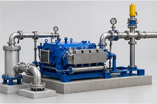 Drilling Mud Pump: illustrative installation and drive arrangement