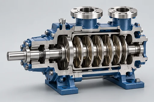 Impeller & hydraulic end concept for Horizontal Multistage Petrochemical Pump