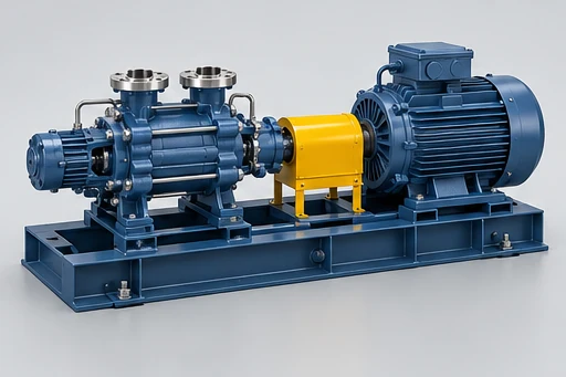 Electric pump set illustration for Horizontal Multistage Petrochemical Pump