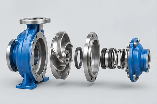Wetted materials concept for Petrochemical Process Pump