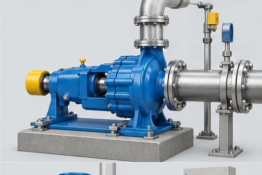 Petrochemical Process Pump: illustrative installation and drive arrangement