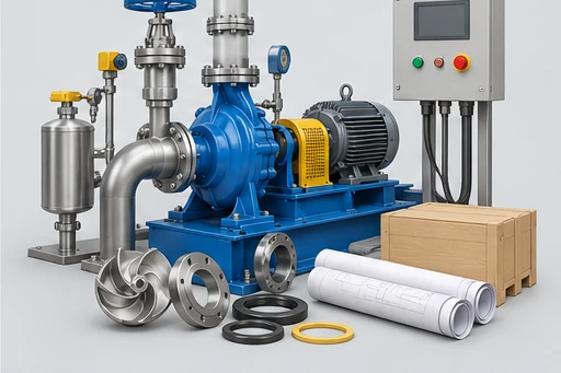Installation & controls illustration for Petrochemical Process Pump
