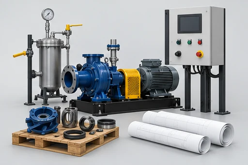 Installation & controls illustration for Pulp Pump