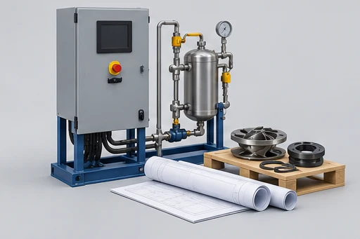 Installation & controls illustration for Seawater Pump