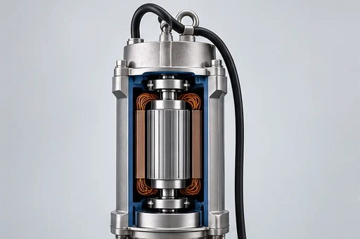 Submersible motor concept for Stainless-Steel Submersible Sewage Pump
