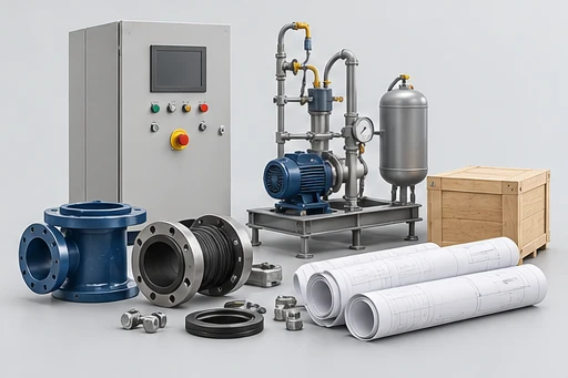 Installation & controls illustration for Double-Suction Split-Case Pump