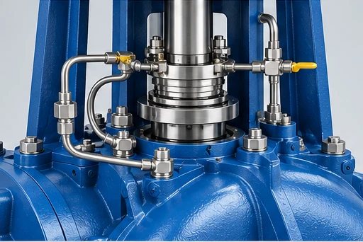 Seal & service access concept for Vertical Split-Case Pump