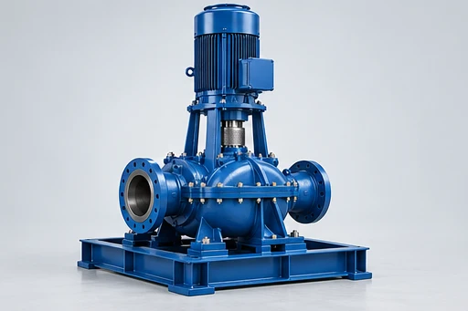 Electric pump set illustration for Vertical Split-Case Pump