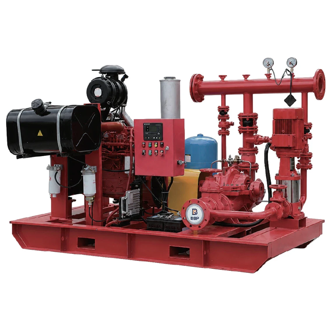 FQW diesel fire pump arrangement with a jockey pump