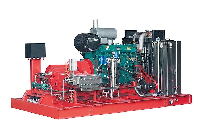 Original engine-driven high-pressure pump skid