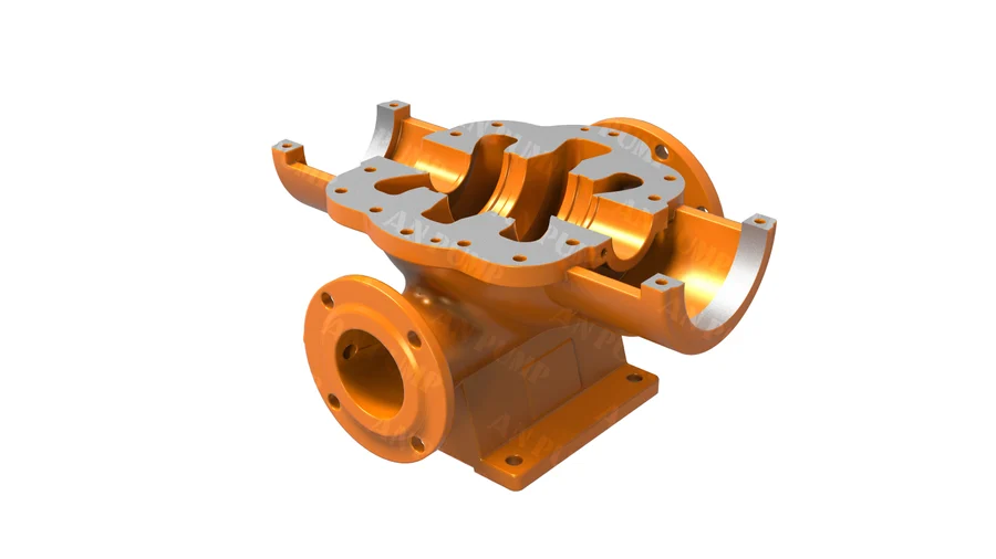 Split-case pump casing component