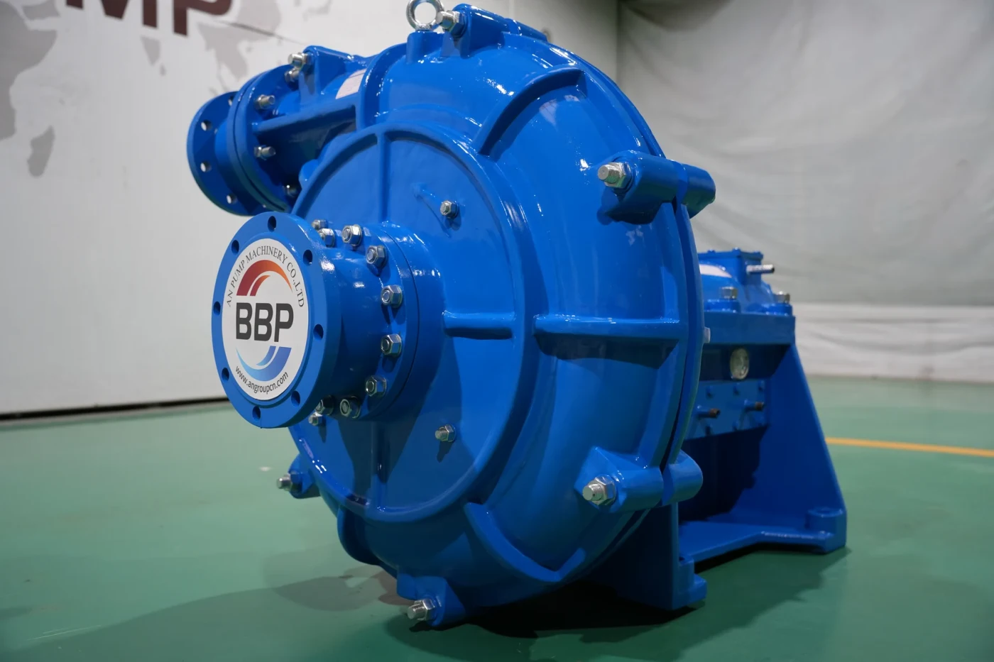 AZ horizontal slurry pump photographed in the workshop
