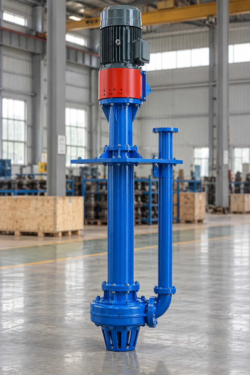 AI-generated illustration of AZL-style vertical slurry-pump arrangement